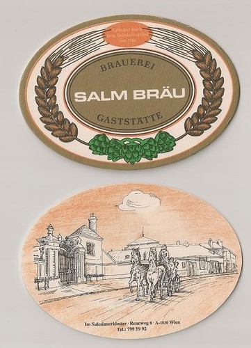 Salm bräu wien bierdeckel - bräu,,