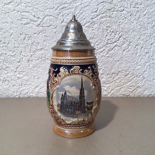 Steingut bierkrug mit - steingut,